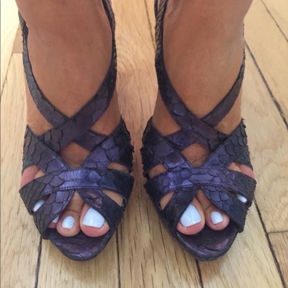 Stuart Weitzman Python strappy heels - Picture 1 of 8